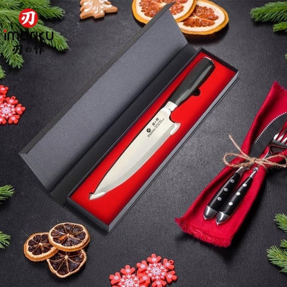 Nakiri Knife, Razor Sharp 7 Inch Multipurpose Vegetable Japanese Chef Knife, High Carbon Stainless Steel Meat Cleaver, Gyutou Knife with Ergonomic Handle, Birthday Gift