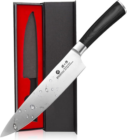 Nakiri Knife, Razor Sharp 7 Inch Multipurpose Vegetable Japanese Chef Knife, High Carbon Stainless Steel Meat Cleaver, Gyutou Knife with Ergonomic Handle, Birthday Gift