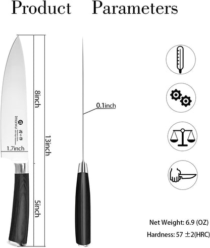 Nakiri Knife, Razor Sharp 7 Inch Multipurpose Vegetable Japanese Chef Knife, High Carbon Stainless Steel Meat Cleaver, Gyutou Knife with Ergonomic Handle, Birthday Gift