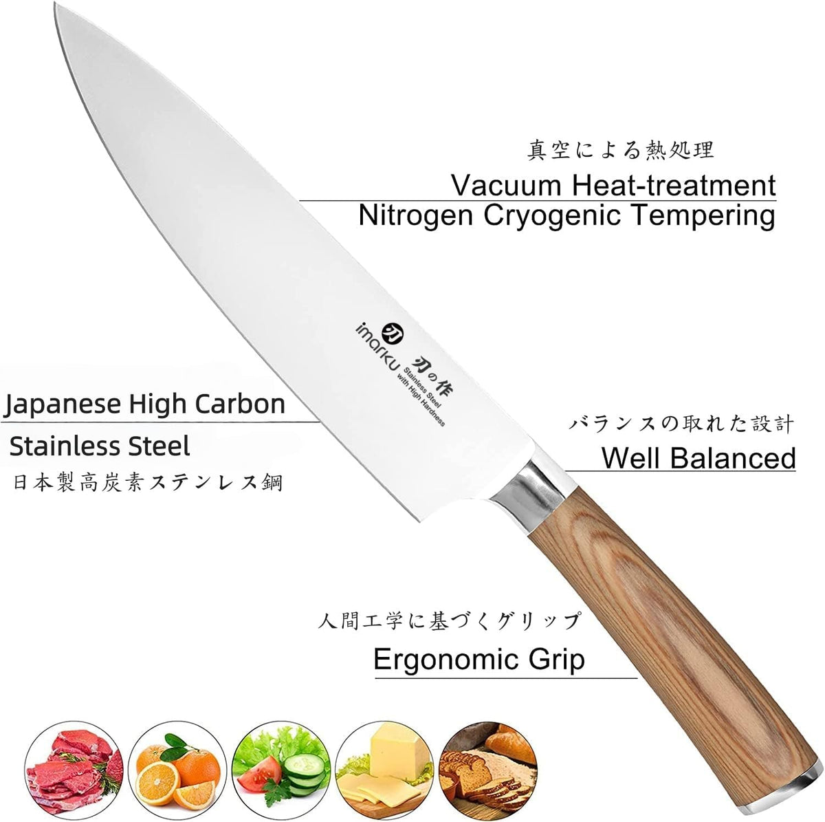 Nakiri Knife, Razor Sharp 7 Inch Multipurpose Vegetable Japanese Chef Knife, High Carbon Stainless Steel Meat Cleaver, Gyutou Knife with Ergonomic Handle, Birthday Gift