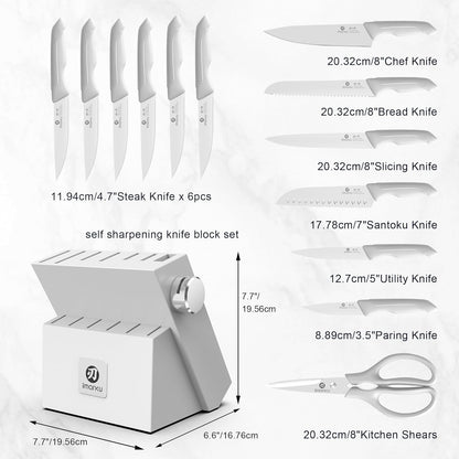 Nakiri Knife, Razor Sharp 7 Inch Multipurpose Vegetable Japanese Chef Knife, High Carbon Stainless Steel Meat Cleaver, Gyutou Knife with Ergonomic Handle, Birthday Gift