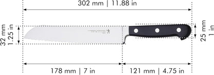 Classic Razor-Sharp 7-inch Bread Knife, Cake Knife, German Engineered Informed by 100+ Years of Mastery