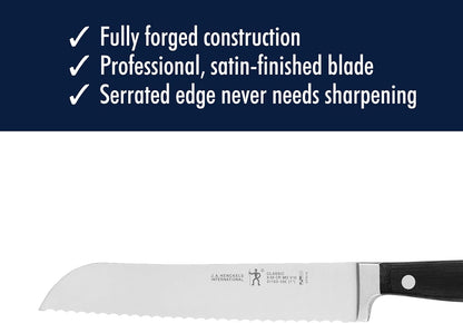 Classic Razor-Sharp 7-inch Bread Knife, Cake Knife, German Engineered Informed by 100+ Years of Mastery