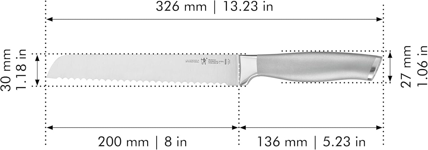 Classic Razor-Sharp 7-inch Bread Knife, Cake Knife, German Engineered Informed by 100+ Years of Mastery