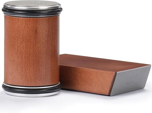 Rolling Knife Sharpener Kit with Diamond Stone, 15-20 Degree Magnetic Angle Guide, Wooden Design for Kitchen Knives