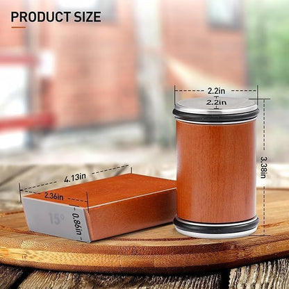 Rolling Knife Sharpener Kit with Diamond Stone, 15-20 Degree Magnetic Angle Guide, Wooden Design for Kitchen Knives