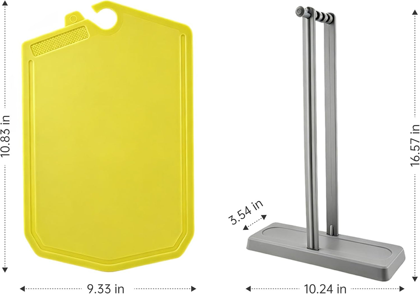Cutting Boards for Kitchen, Plastic Cutting Board Set of 3,Colorful Chopping Boards With Storage Stand,Food Icon,Non-Slip, Meat Cutting Board For Kitchen,Dishwasher Safe （13.3"X 9.8" X 2.3" ）