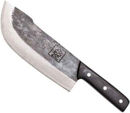 Daozi 8" Butcher Knife, Hand-Forged High-Carbon Cleaver | Heavy-duty meat cutting, slicing, chopping, brisket & BBQ. Full tang forged blade with ergonomic wood handle.