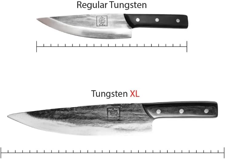 Daozi 8" Butcher Knife, Hand-Forged High-Carbon Cleaver | Heavy-duty meat cutting, slicing, chopping, brisket & BBQ. Full tang forged blade with ergonomic wood handle.