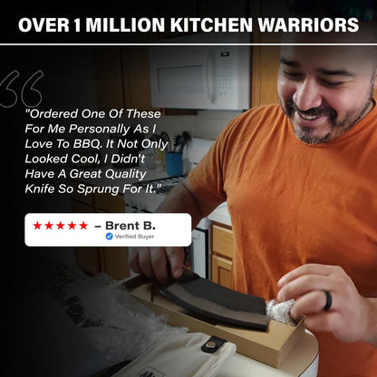 Daozi 8" Butcher Knife, Hand-Forged High-Carbon Cleaver | Heavy-duty meat cutting, slicing, chopping, brisket & BBQ. Full tang forged blade with ergonomic wood handle.