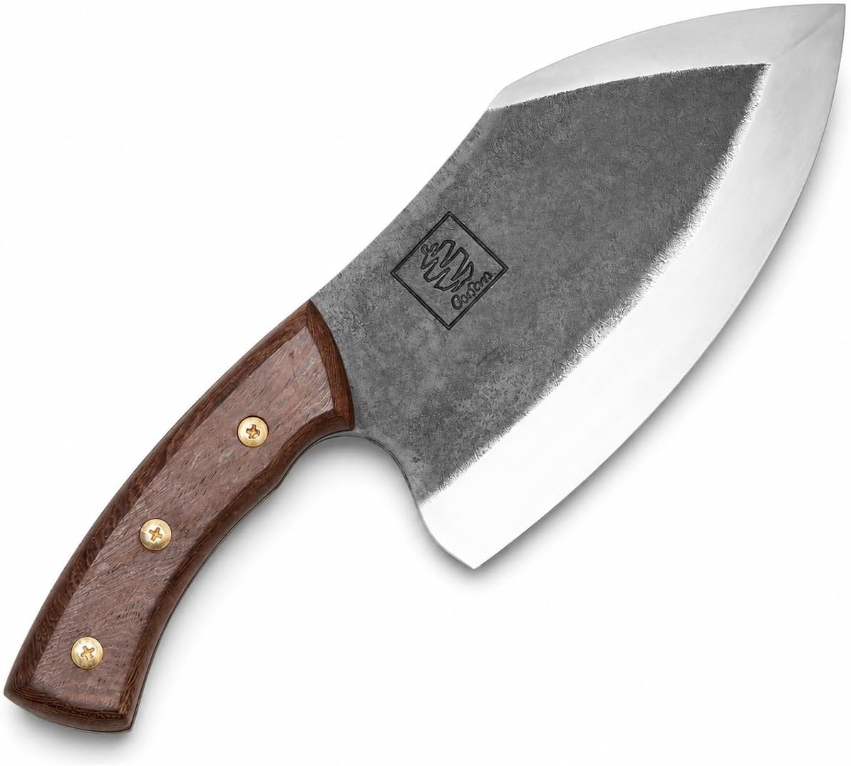 Daozi 8" Butcher Knife, Hand-Forged High-Carbon Cleaver | Heavy-duty meat cutting, slicing, chopping, brisket & BBQ. Full tang forged blade with ergonomic wood handle.