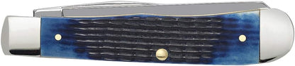 Case WR XX Pocket Knife Trapper Caribbean Blue Jig Bone Item #25592 - (6254 SS) - Length Closed: 4 1/8 Inches