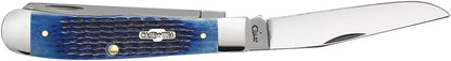 Case WR XX Pocket Knife Trapper Caribbean Blue Jig Bone Item #25592 - (6254 SS) - Length Closed: 4 1/8 Inches