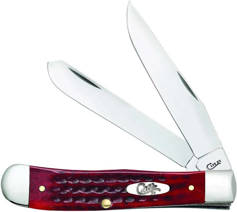 Case WR XX Pocket Knife Trapper Caribbean Blue Jig Bone Item #25592 - (6254 SS) - Length Closed: 4 1/8 Inches