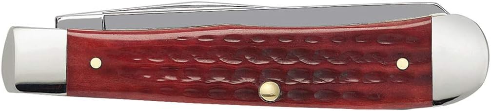 Case WR XX Pocket Knife Trapper Caribbean Blue Jig Bone Item #25592 - (6254 SS) - Length Closed: 4 1/8 Inches