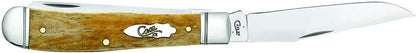 Case WR XX Pocket Knife Trapper Caribbean Blue Jig Bone Item #25592 - (6254 SS) - Length Closed: 4 1/8 Inches