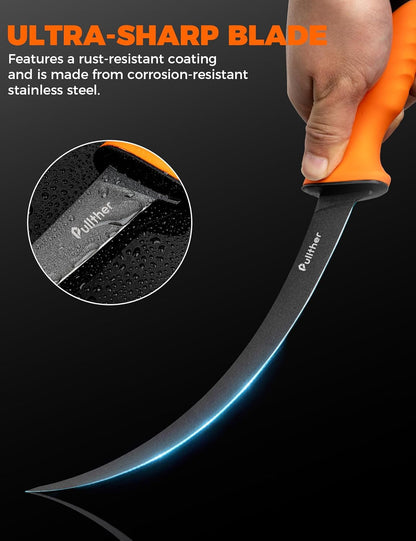 9Inch Fillet Knife for fish,Stainless Steel Fishing Knife | Stainless Steel with Corrosion Resistant Coated Fishing Gear