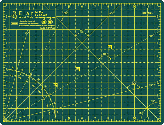 Cutting Mat A4 Green, Self Healing Cutting Mat 9x12 Inch, 5-Ply Craft Board Green, Hobby Board for Crafts 9x12 Inch