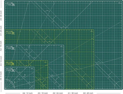 Cutting Mat A4 Green, Self Healing Cutting Mat 9x12 Inch, 5-Ply Craft Board Green, Hobby Board for Crafts 9x12 Inch