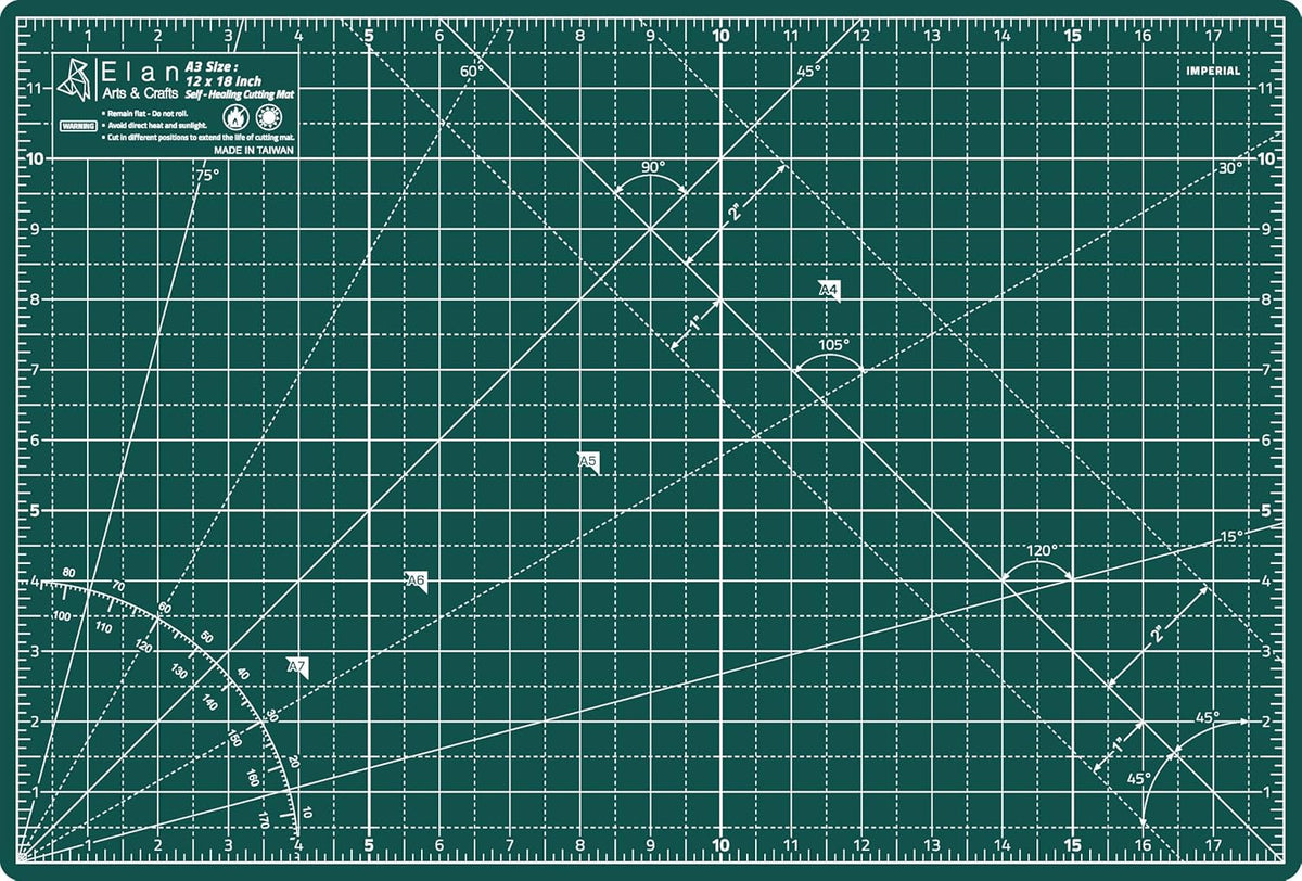 Cutting Mat A4 Green, Self Healing Cutting Mat 9x12 Inch, 5-Ply Craft Board Green, Hobby Board for Crafts 9x12 Inch