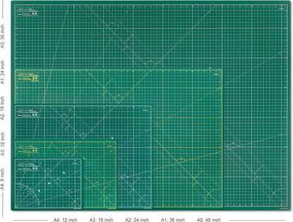 Cutting Mat A4 Green, Self Healing Cutting Mat 9x12 Inch, 5-Ply Craft Board Green, Hobby Board for Crafts 9x12 Inch