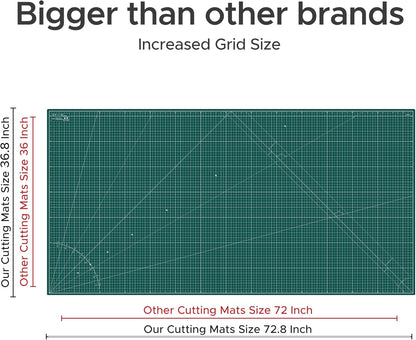 Cutting Mat A4 Green, Self Healing Cutting Mat 9x12 Inch, 5-Ply Craft Board Green, Hobby Board for Crafts 9x12 Inch