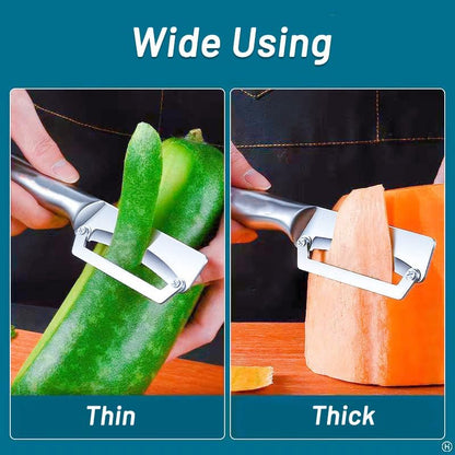 1 Pack Thick Vegetable Peeler - Sugarcane Pumpkin Peeling Knife - Ultra Sharp Stainless Steel Blades - Perfect Kitchen Peeler Effortlessly Peels Vegetables and Fruits (1 Pack)