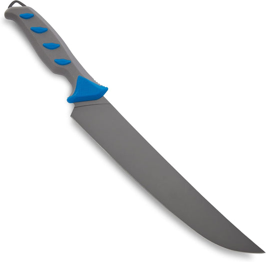 149 Hookset Saltwater Breaker Fishing Fillet Knife with Titanium-Coated Steel Blade for Superior Corrosion Resistance, 10" Fixed Blade