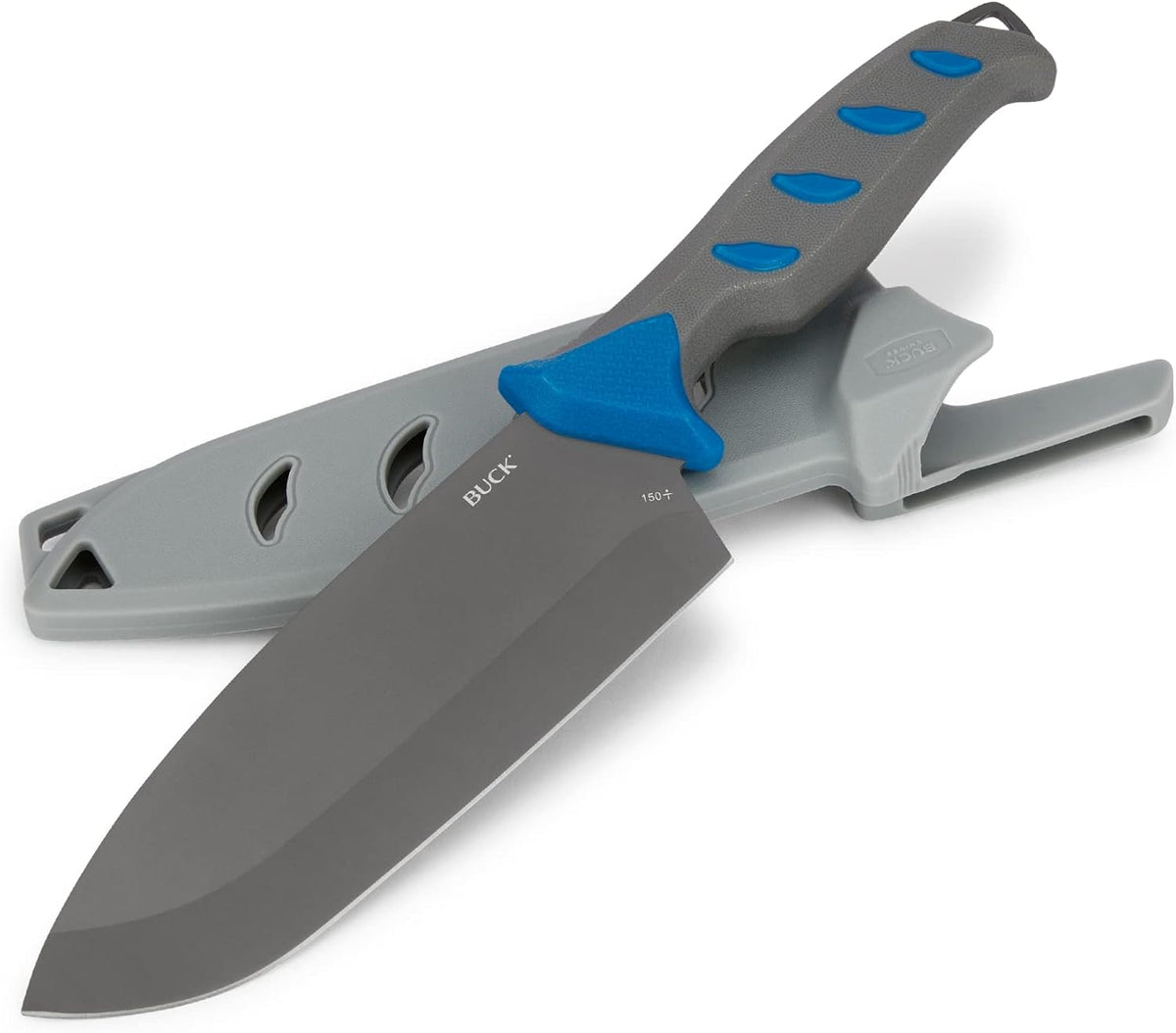 149 Hookset Saltwater Breaker Fishing Fillet Knife with Titanium-Coated Steel Blade for Superior Corrosion Resistance, 10" Fixed Blade