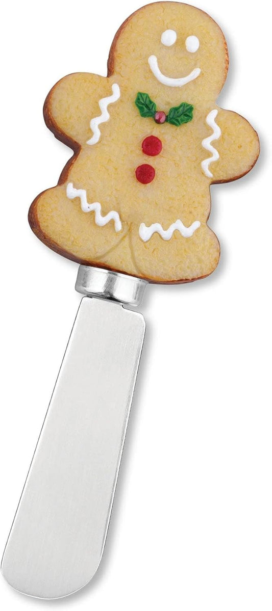Sugar Cookie Themed Cheese Spreaders, Hand-Painted Resin Handles with Stainless Steel Blades for Spreading Cream Cheese, Butter, and Jam, Assorted Designs, Set of 4