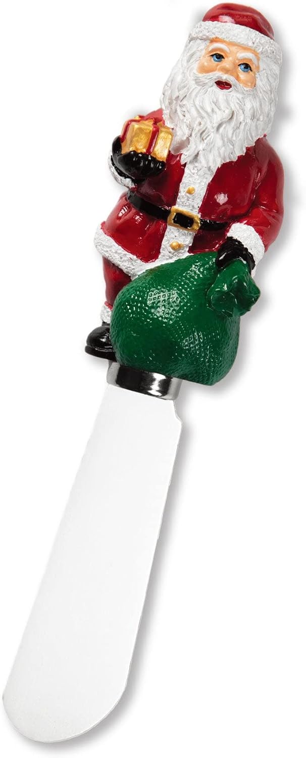 Sugar Cookie Themed Cheese Spreaders, Hand-Painted Resin Handles with Stainless Steel Blades for Spreading Cream Cheese, Butter, and Jam, Assorted Designs, Set of 4