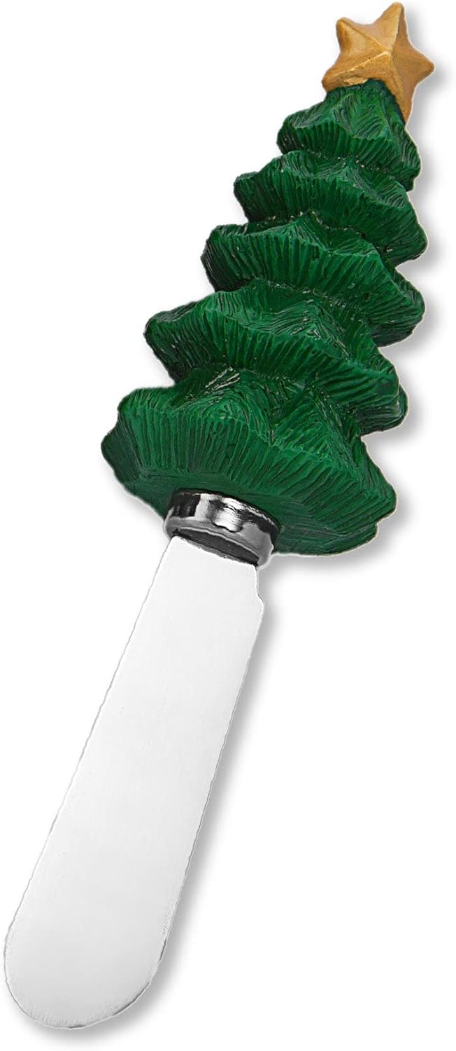 Sugar Cookie Themed Cheese Spreaders, Hand-Painted Resin Handles with Stainless Steel Blades for Spreading Cream Cheese, Butter, and Jam, Assorted Designs, Set of 4