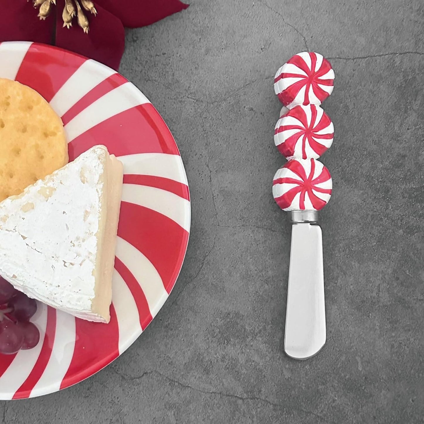Sugar Cookie Themed Cheese Spreaders, Hand-Painted Resin Handles with Stainless Steel Blades for Spreading Cream Cheese, Butter, and Jam, Assorted Designs, Set of 4