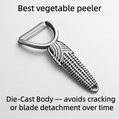Swivel stainless steel Vegetable Peeler | Die-cast body — avoids cracking or blade detachment over time