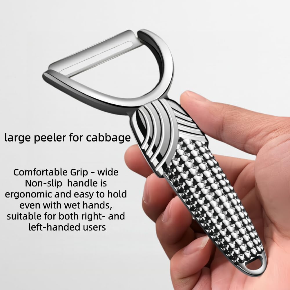 Swivel stainless steel Vegetable Peeler | Die-cast body — avoids cracking or blade detachment over time