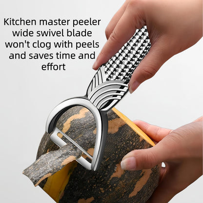 Swivel stainless steel Vegetable Peeler | Die-cast body — avoids cracking or blade detachment over time