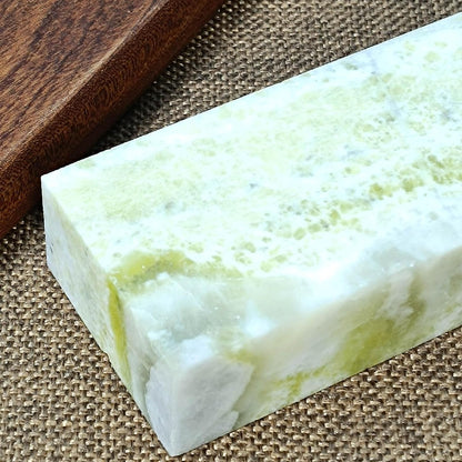 LARGE SIZE Knife Sharpening Stone,10000 Grit Sharpener Whetstone Final Fine Polishing Natural Green Honing Oilstone for Knives Tools,Cutting Tools (200 * 50 * 25)