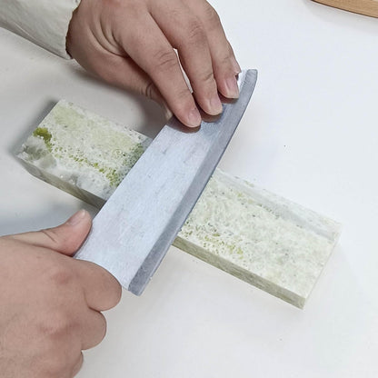 LARGE SIZE Knife Sharpening Stone,10000 Grit Sharpener Whetstone Final Fine Polishing Natural Green Honing Oilstone for Knives Tools,Cutting Tools (200 * 50 * 25)
