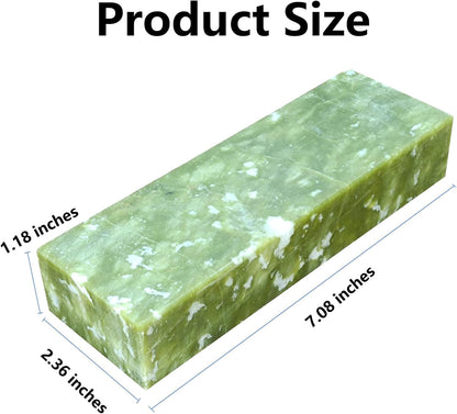LARGE SIZE Knife Sharpening Stone,10000 Grit Sharpener Whetstone Final Fine Polishing Natural Green Honing Oilstone for Knives Tools,Cutting Tools (200 * 50 * 25)