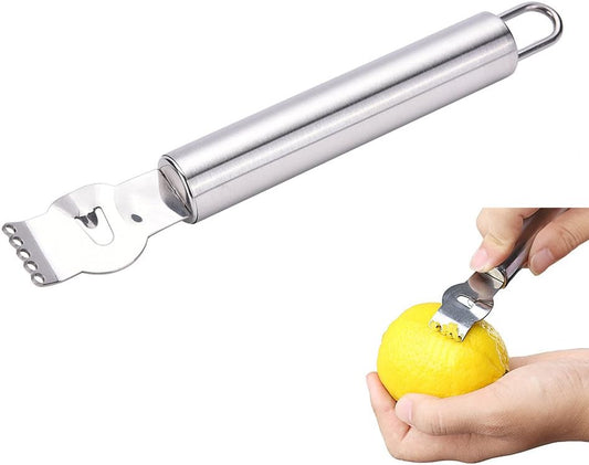 Lxnoap Lemon Zester Grater,Stainless Steel Orange Citru Kitchen Peeler Tool with Channel Knife