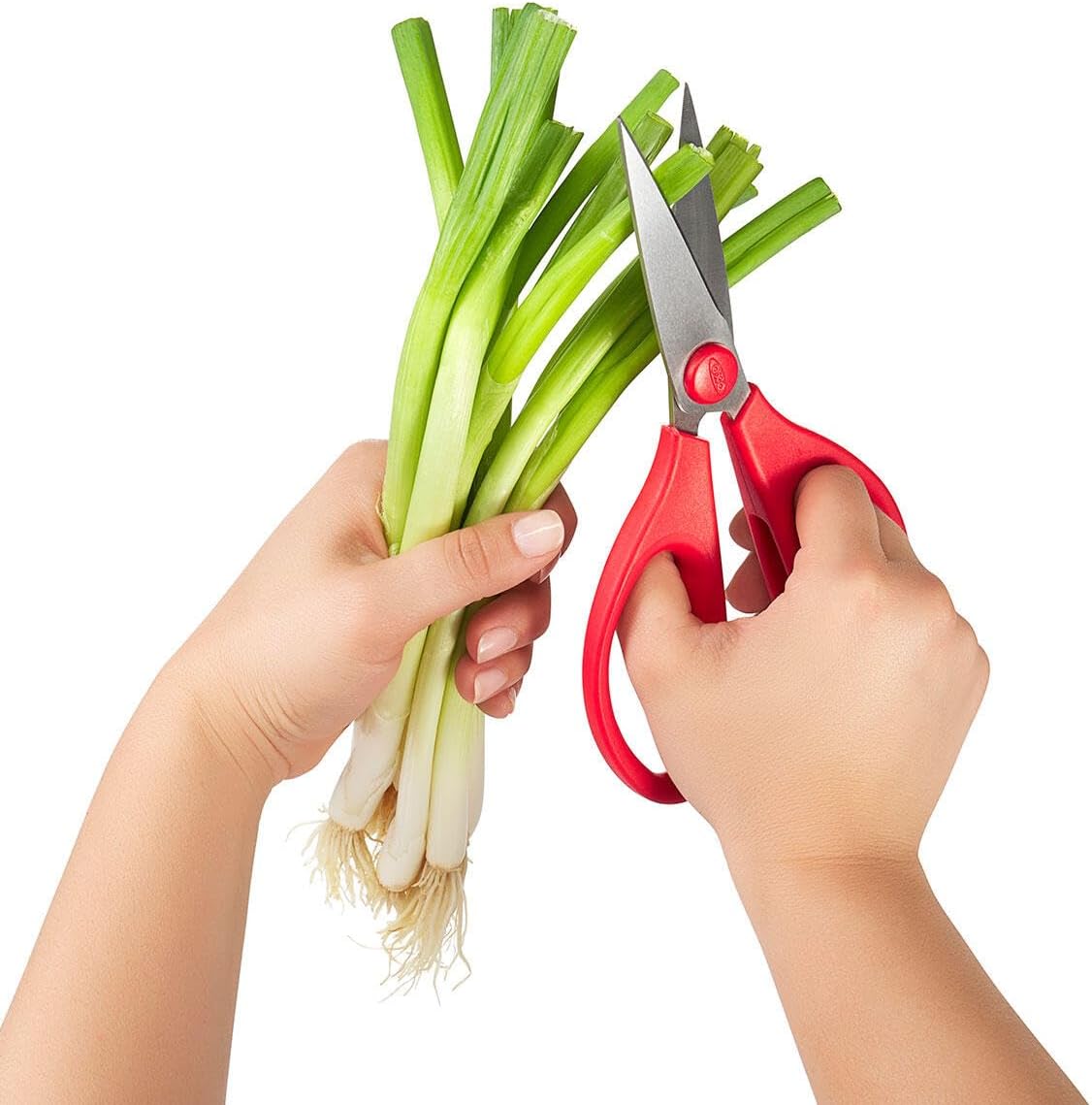 Good Grips Kitchen Scissors | Stainless Steel Blades | Ideal for Kitchen or Office | Cuts Cardboard with Ease | Right or Left Handed