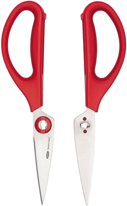 Good Grips Kitchen Scissors | Stainless Steel Blades | Ideal for Kitchen or Office | Cuts Cardboard with Ease | Right or Left Handed