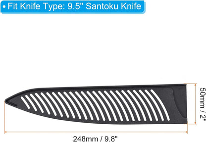 PP Safety Knife Cover Sleeves for 9.5" Chef Knife, 2 Pack Knives Edge Guard Blade Protector Universal Knife Sheath for Kitchen, Black