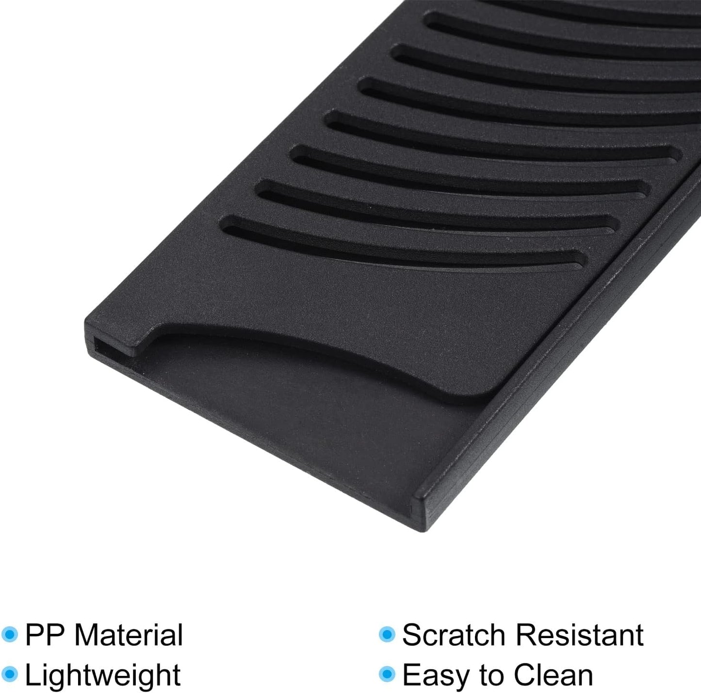 PP Safety Knife Cover Sleeves for 9.5" Chef Knife, 2 Pack Knives Edge Guard Blade Protector Universal Knife Sheath for Kitchen, Black