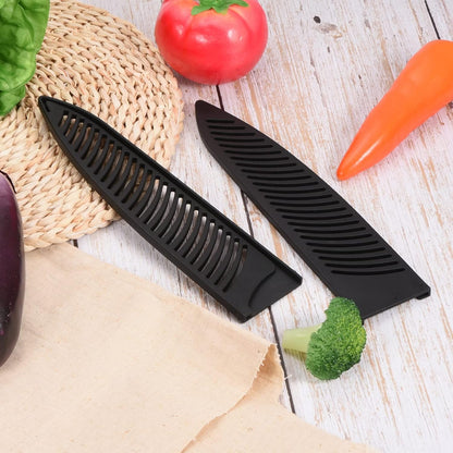 PP Safety Knife Cover Sleeves for 9.5" Chef Knife, 2 Pack Knives Edge Guard Blade Protector Universal Knife Sheath for Kitchen, Black