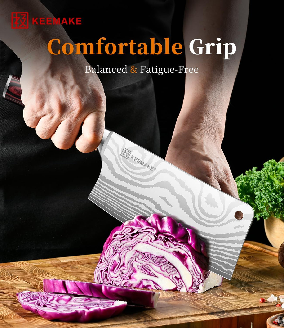 Meat Cleaver Knife 7 Inch Ultra Sharp 58+ HRC Butcher Knife