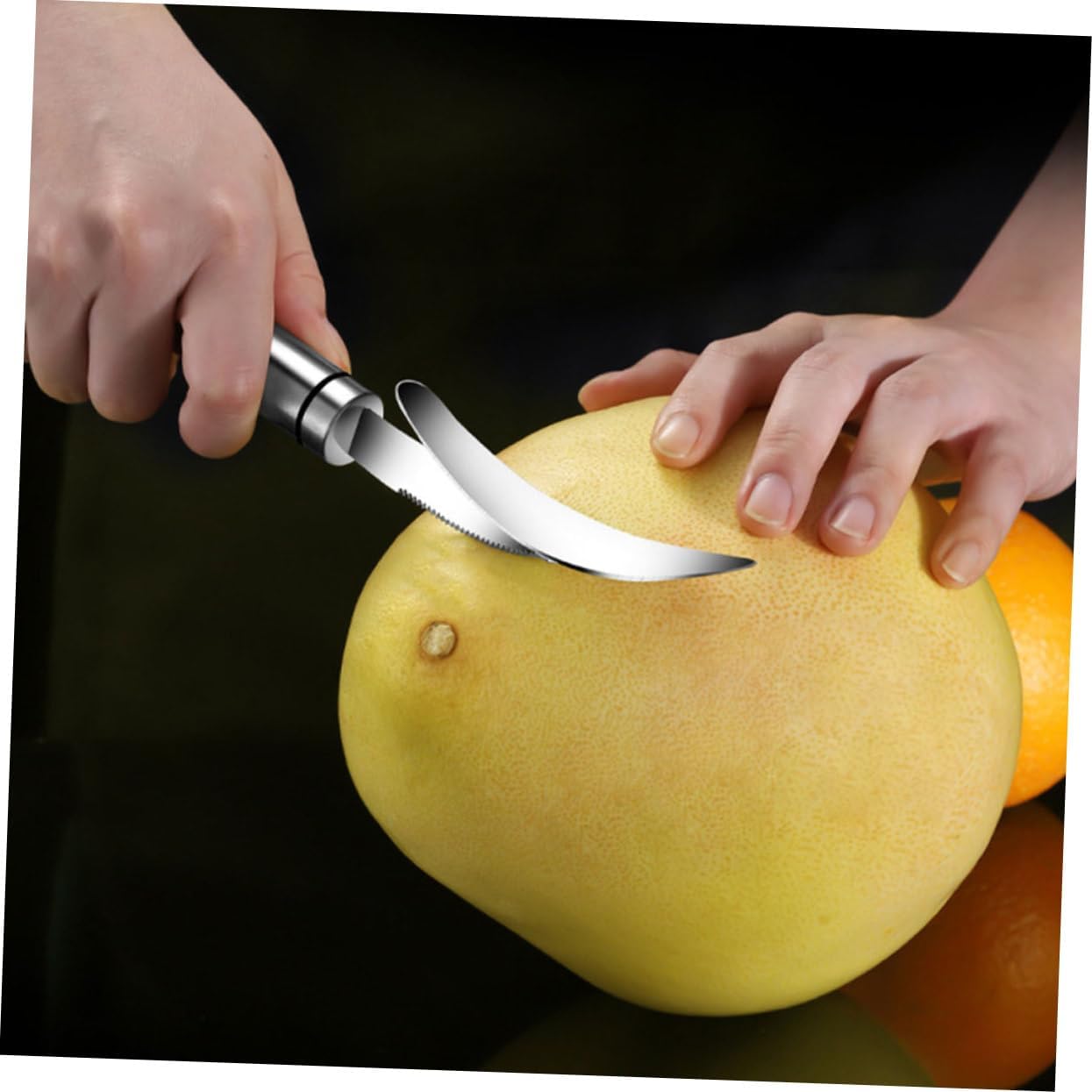 2pcs Citrus Peeler Orange Opener Steel Grapefruit Knife Sturdy Fruit Peelers Stainless Steel Tools