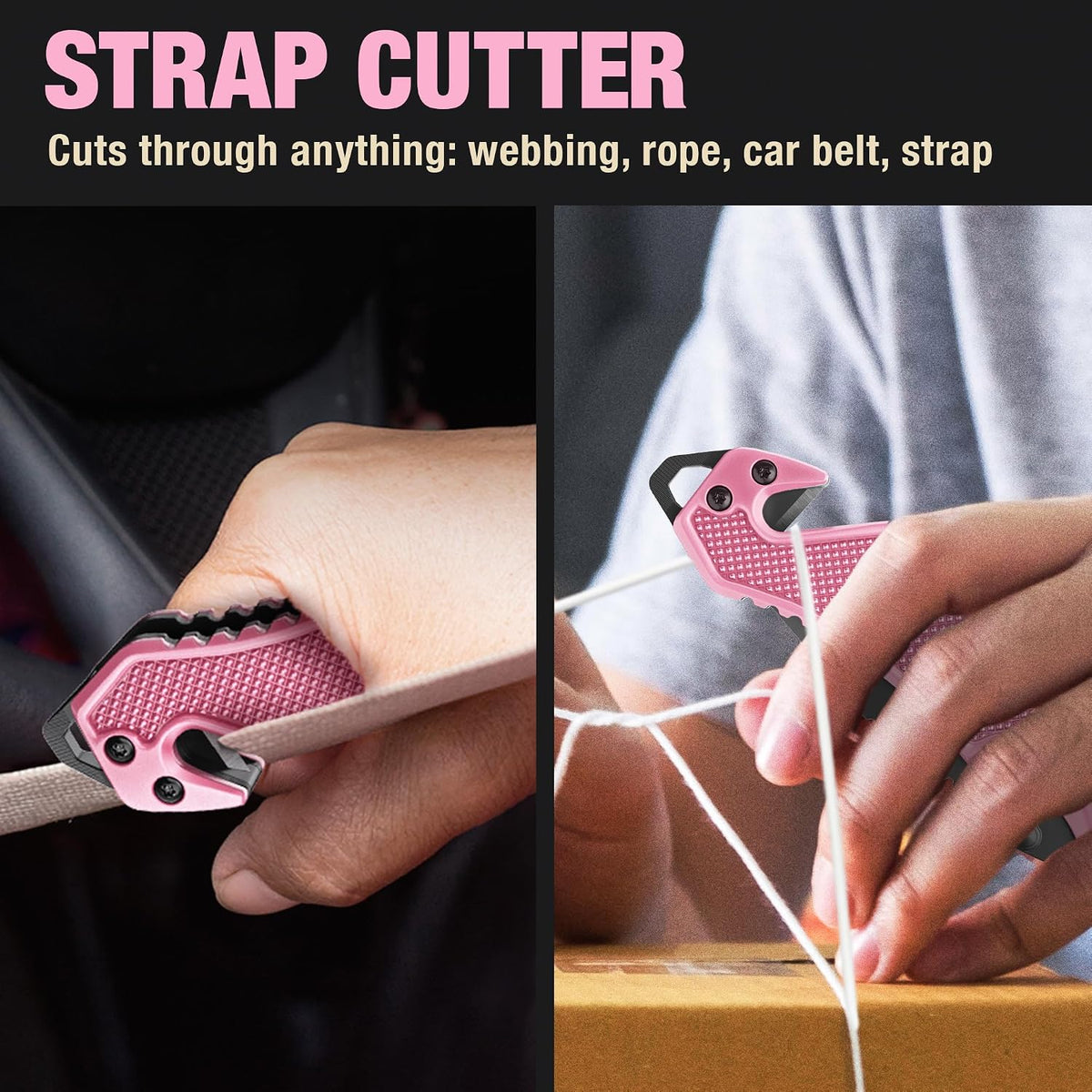 Legal Pocket Knife with 2.95” Serrated Blade, Glass Breaker, Seat Belt Cutter - EDC Sharp Folding Knives with Portable Clip - Small Tool for Tactical Camping Survival Hiking - Gifts for Men, Women