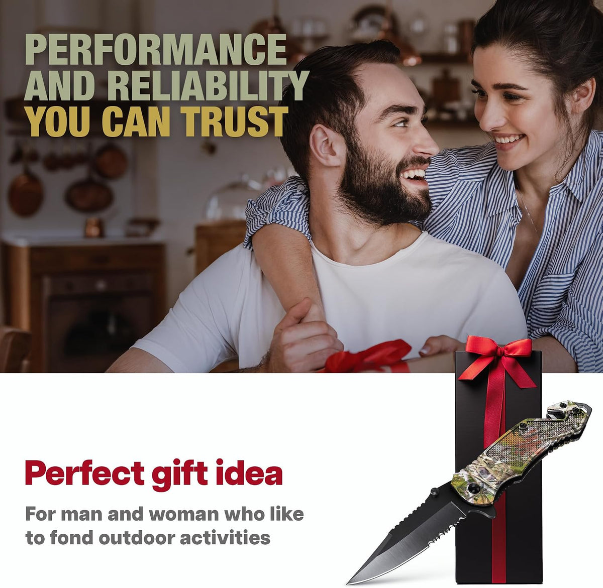 Legal Pocket Knife with 2.95” Serrated Blade, Glass Breaker, Seat Belt Cutter - EDC Sharp Folding Knives with Portable Clip - Small Tool for Tactical Camping Survival Hiking - Gifts for Men, Women