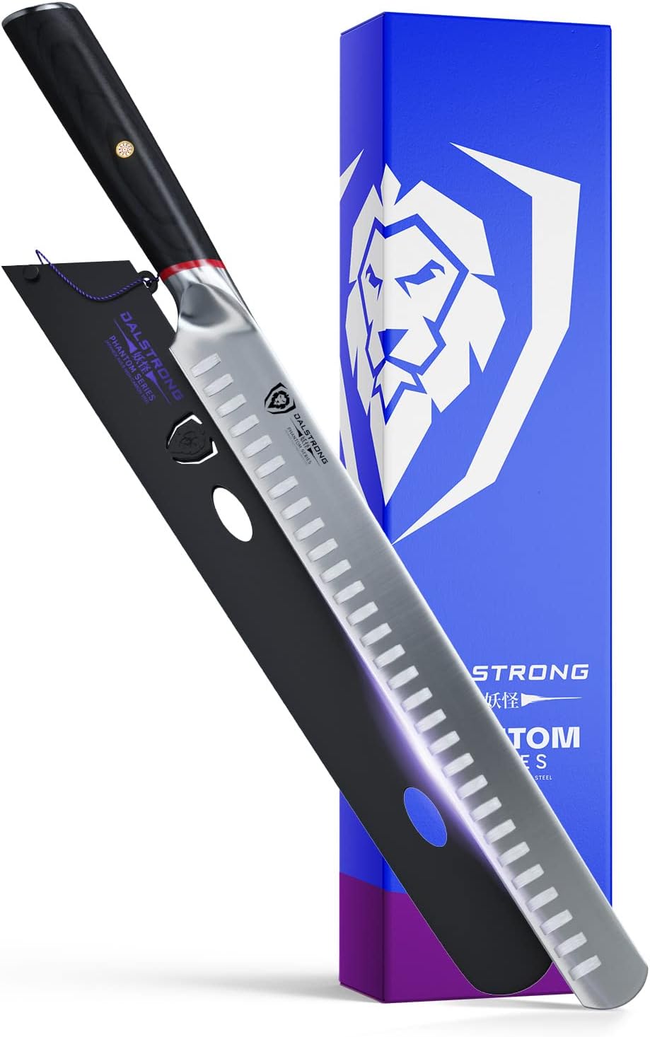 Slicing & Carving Knife - 12 inch Slicer - Phantom Series - Japanese High-Carbon AUS8 Steel - Pakkawood Handle - Kitchen Knife - Brisket Knife - Sheath Included